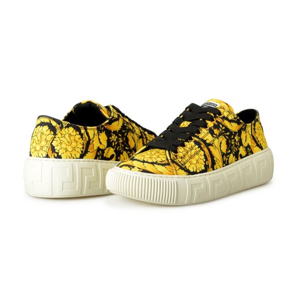 Versace Women's St. Barocco Print Canvas Sneakers Shoes US 7 IT 37 - Picture 8 of 8